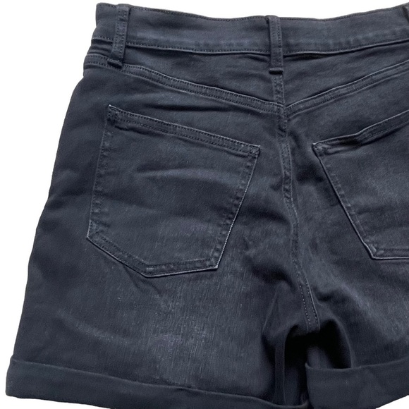 LC Lauren Conrad Women’s High Rise Cuffed Denim Shorts Size 2 Button Fly Stretch - Picture 6 of 9